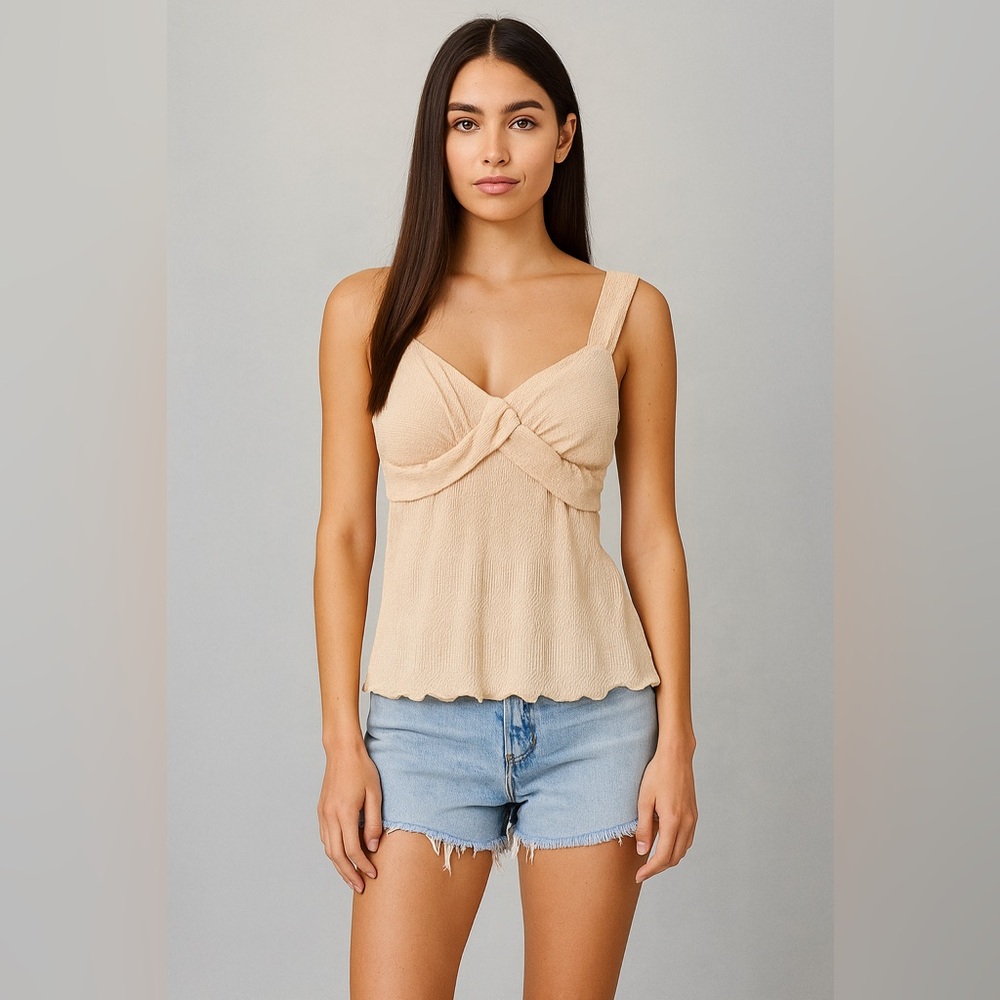 George Peach Y2K Twist-Front Tank Top